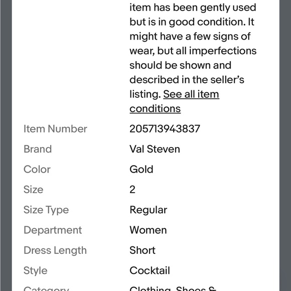 Elegant Gold and Brown Mini Dress - Picture 10 of 10